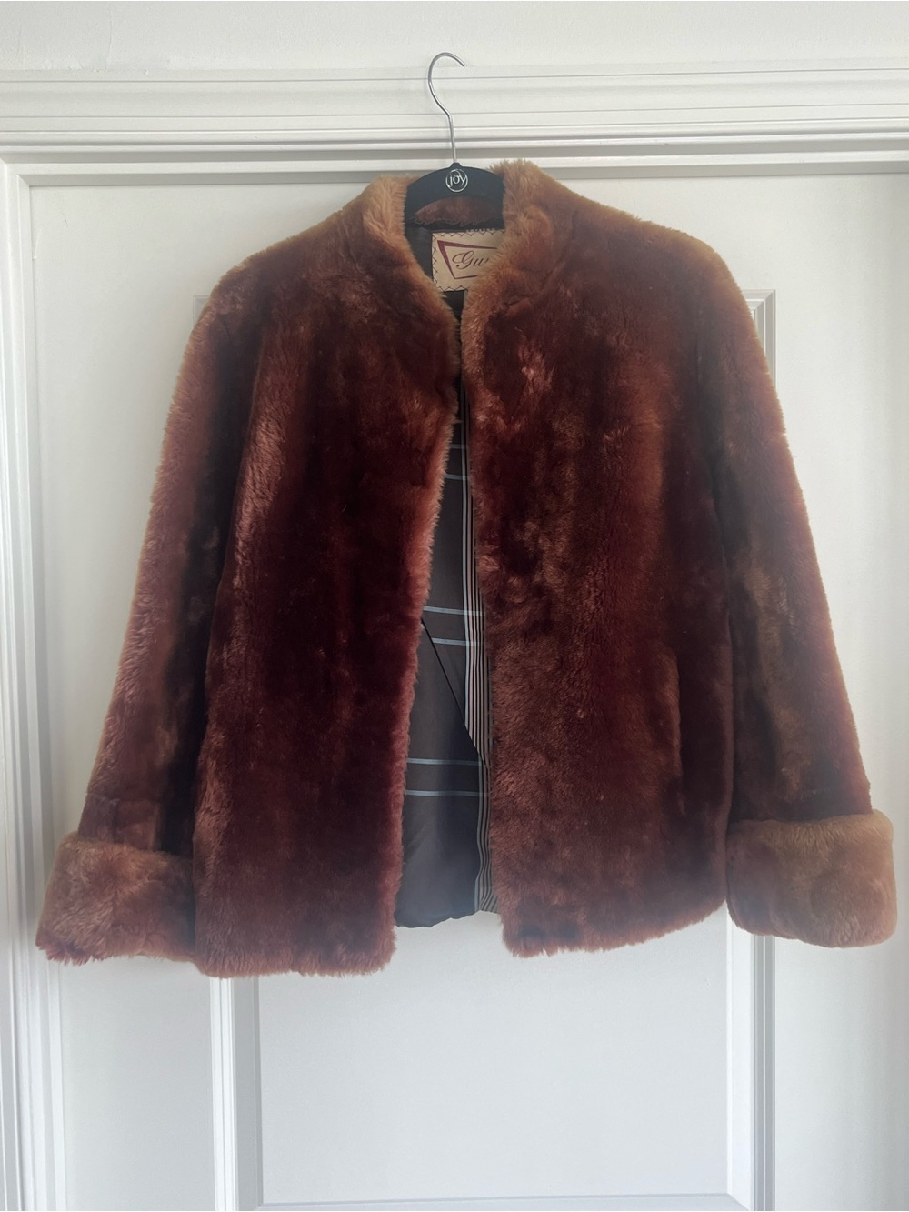 Vintage Woman’s Brown Beaver Fur Jacket Small/medium